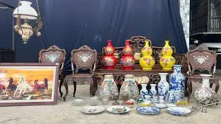 Đồ Xưa Thanh Triệu 25/12 chào bán - Lô Đồ Gốm Sứ, Pha Lê, Cân Đòn, Ghế Gỗ, Giường Cẩm Lai