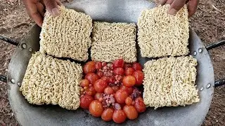 Duck Ovary Eggs Fried Yellow Noodle Recipe / Kdeb Cooking
