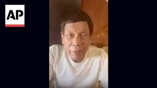 Former Philippines president records message for supporters on his way to ICC