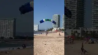 Skydiving in paradise on the beach 😍 #skydive #ytshorts #viral #skydiving