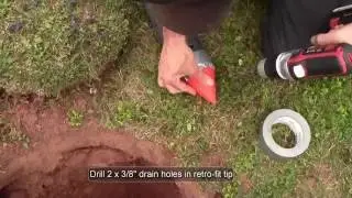Installation of Inspection Port and SepticSitter Sensors into Septic Drainfield