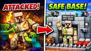 IRON GOLEM in Danger 😱 | Building an Unbreakable Safe Base in Minecraft