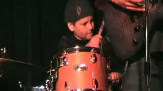 Joseph Bertolino (age 8) on drums playing Cat Scratch Fever.avi