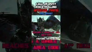 Call of duty voice trolling Optimus prime epic roast #cod #funny #callofduty