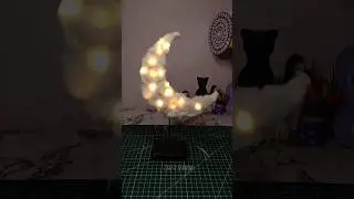 DIY Half Moon Lamp🌙 #diy #craft #shorts #youtubeshorts