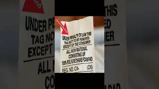 Why do mattresses have a do not remove tag? (Full video on main channel)