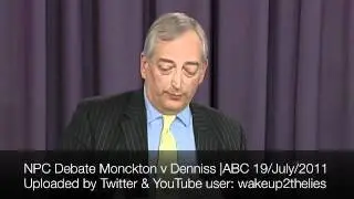 National Press Club Debate Christopher Monckton v Richard Denniss 2011 Address