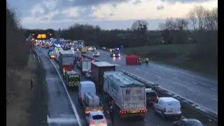 M5 CLOSED One d ead after car crosses central reservation near Taunton   live updates