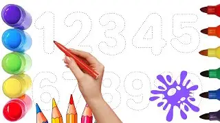 Learning Numbers: Let's Trace & Write 1234 | Educational Video for Preschool Toddlers and Kids 1to10