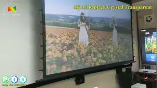 XYScreens 4K long throw alr acoustically transparent motorized tab-tensioned screen