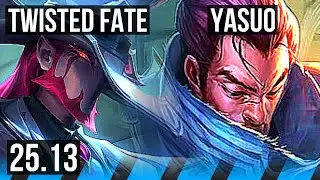 TWISTED FATE vs YASUO (MID) | 6/3/19 | EUW Diamond | 25.13