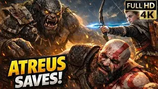 ATREUS SAVES KRATOS 😱 | OGRE BOSS FIGHT#GodOfWar#Atreus#Kratos#PS5Gameplay#GamingShorts#EpicMoment