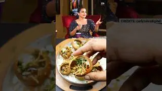 VIDYA BALAN's favourite DAHI BATATA PURI 😍♨️#shorts #vidyabalan #food #recipe @curlytalesdigital