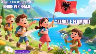 K&euml;ng&euml; p&euml;r f&euml;mij&euml;_ Flamuri yn&euml; #shqip #kengeperfemije #perralla #tregimepopullore #cute #kuriozitete
