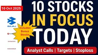Today's Share News|Targets|Share Price- DIVISLAB,CIPLA,INDUSINDBK,JSWENERGY,NIACL,DATAMATICS,BAJAJ