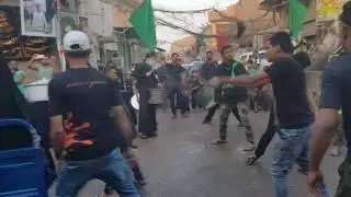 موكب شباب الحسن العسكري في الكوت منطقة حي الحسين مع خادم الموكب فتاح نصيف وابو كرار النجار