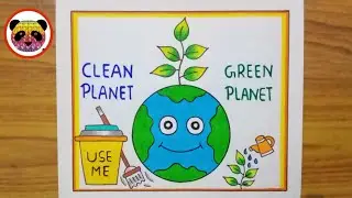 Clean India Green India Poster Drawing Easy / Swachh Bharat Abhiyan Poster Drawing Step by Step