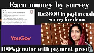 YouGov online survey with payment proof /  work from home /best part time job