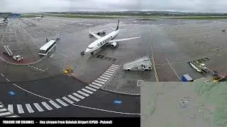 Live stream from Gdansk Airport (Poland) with Flightradar monitor | 2 november 2020