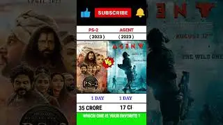 AGENT VS PONNIYIN SELVAN 2 MOVIE COMPARISON BOX OFFICE COLLECTION #shortsvideo 2023