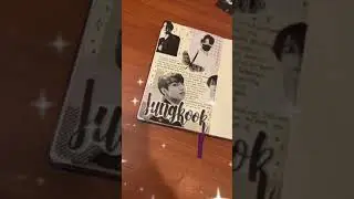 Jungkook BTS Journal Black and White Theme 🖤
