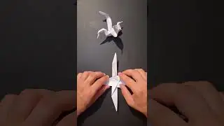 Beautiful Origami Swan in 30 Seconds 🦢 #Shorts