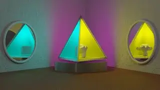 Impossible Pyramid in Blender 2.90 in Cycles and Eevee