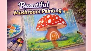 How to draw a beautiful mushroom🍄|| Easy step by step || EPRS Drawing || 🍄🎨✨