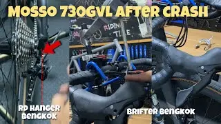 straightening a bent derailleur hanger after crash || bengkel sepeda mas ung