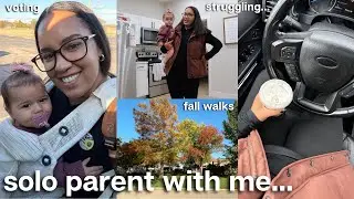 a week of solo parenting my 9 month old 🎀✨ struggling!! going to vote, dr's appts., a new car seat