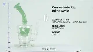 Neu Water Pipe Concentrate Rig Inline Swiss (8