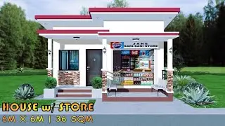 SMALL HOUSE with STORE DESIGN IDEA | 36 SQM | SIMPLE HOUSE DESIGN
