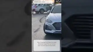 Man Crashes 11 Cars on kind Abdullah road Riyadh Saudi Arabia.Police arrested found abnormal state