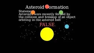 Asteroids were recently formed by the collision and breakup of an object orbiting in the asteroid