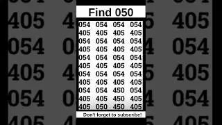 🔍 Test Your Observation Skills With This Fast Number Game#short