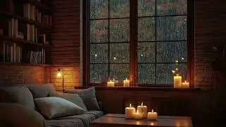 🌑 Rainy Night Dreams | Tiny Cabin Piano & Window (3 Hours) | Focus Peace Meditation Stress Relief