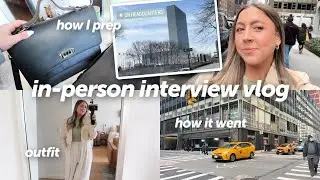 my first IN-PERSON job interview: prep with me, picking outfit, how it went!!