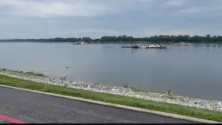 Army Corps of Engineers dredging the Ohio River
