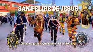 Danzando a San Felipe de Jesús Danza Los Jaguares y Danza Lobos Salvajes, Chichimequillas Qro 5Feb25
