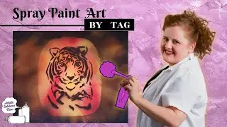 Tiger Stencil Spray Paint Art