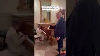President Trump listens to his Grandson play the piano #donaldtrump #trump #trumpnews #whitehouse