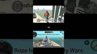 Indian Bike driving 3D Vs Rope Hero Mafia City Wars.