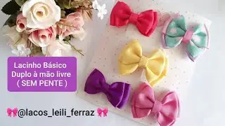 Lacinho Básico Duplo (gravatinha) - SEM PENTE