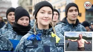 Ukrainians brand Putin a &lsquo;d***head&rsquo; at protests against Russian aggression