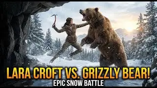 Lara Croft vs Wild Grizzly Bear. Rise of the Tomb Raider Part - 2 #gaming