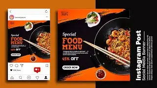 Food Menu Instagram Post Banner Design in Pixellab | Pixellab Tutorial | Diko Graphic