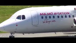 SE-DSO Malm&ouml; aviation BAe Avro RJ100 at ESSB/BMA (Stockholm-Bromma airport)