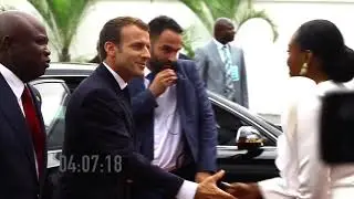 MAKING ALLIANCE FRANCAISE IN LAGOS WITH FRENCH PRESIDENT EMMANUEL MACRON