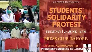 Students Solidarity Protest Lahore - Progressive Students Collective