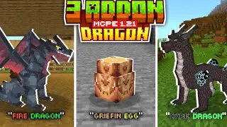3 AddOn Dragon Minecraft Bedrock/PE 1.21+